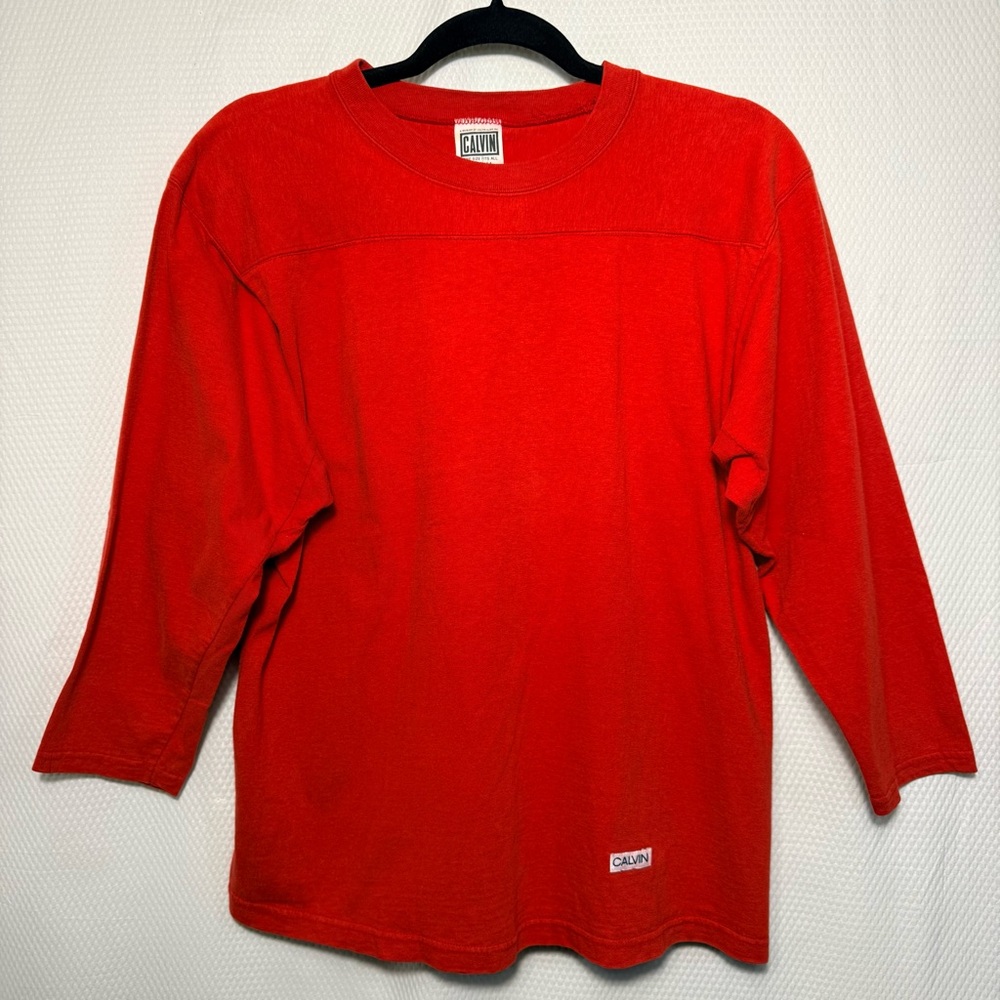 Vintage Calvin Klein Red Long Sleeve Tee